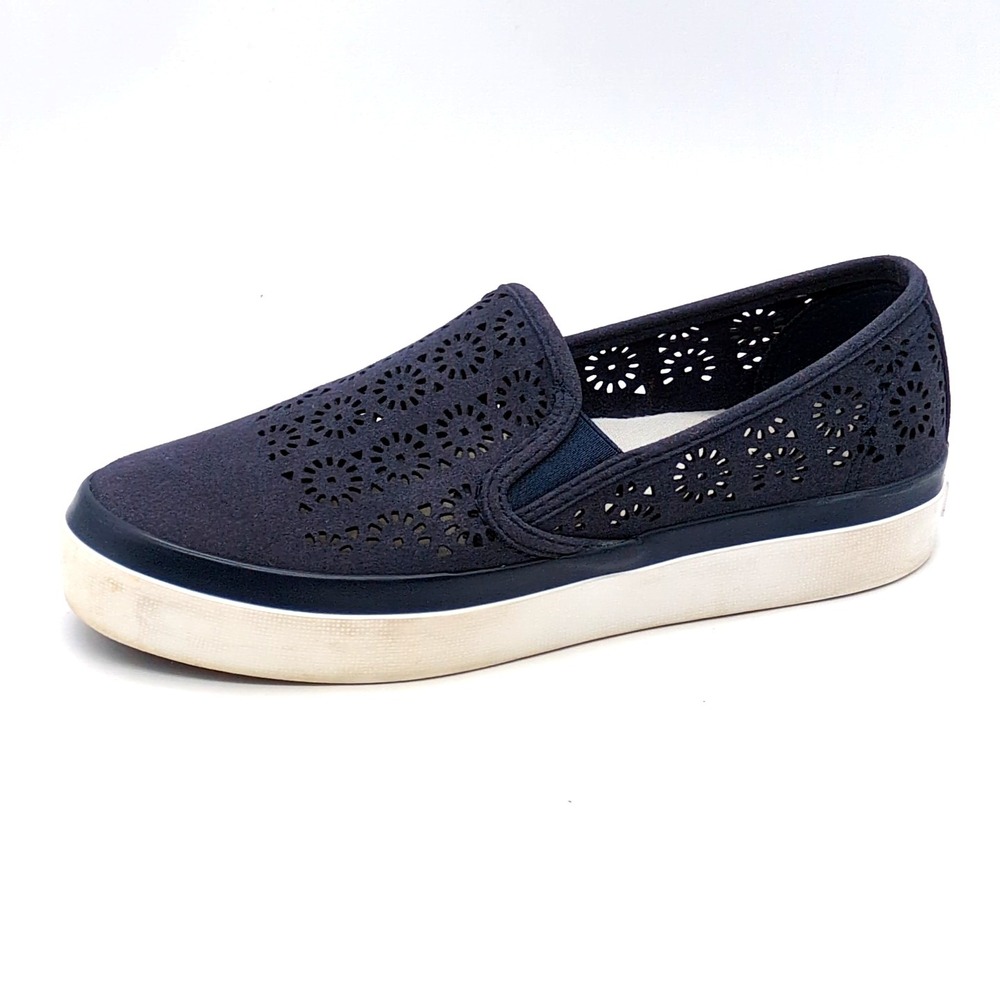 Sperry Shoes Womens Seaside Blue 7 Suede Walking Sneakers Stretch Memory Foam